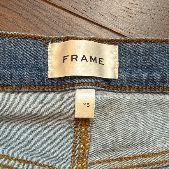 Frame Flair Jeans Raw Hem Size 25 Light Wash C5-021 - Picture 3 of 7